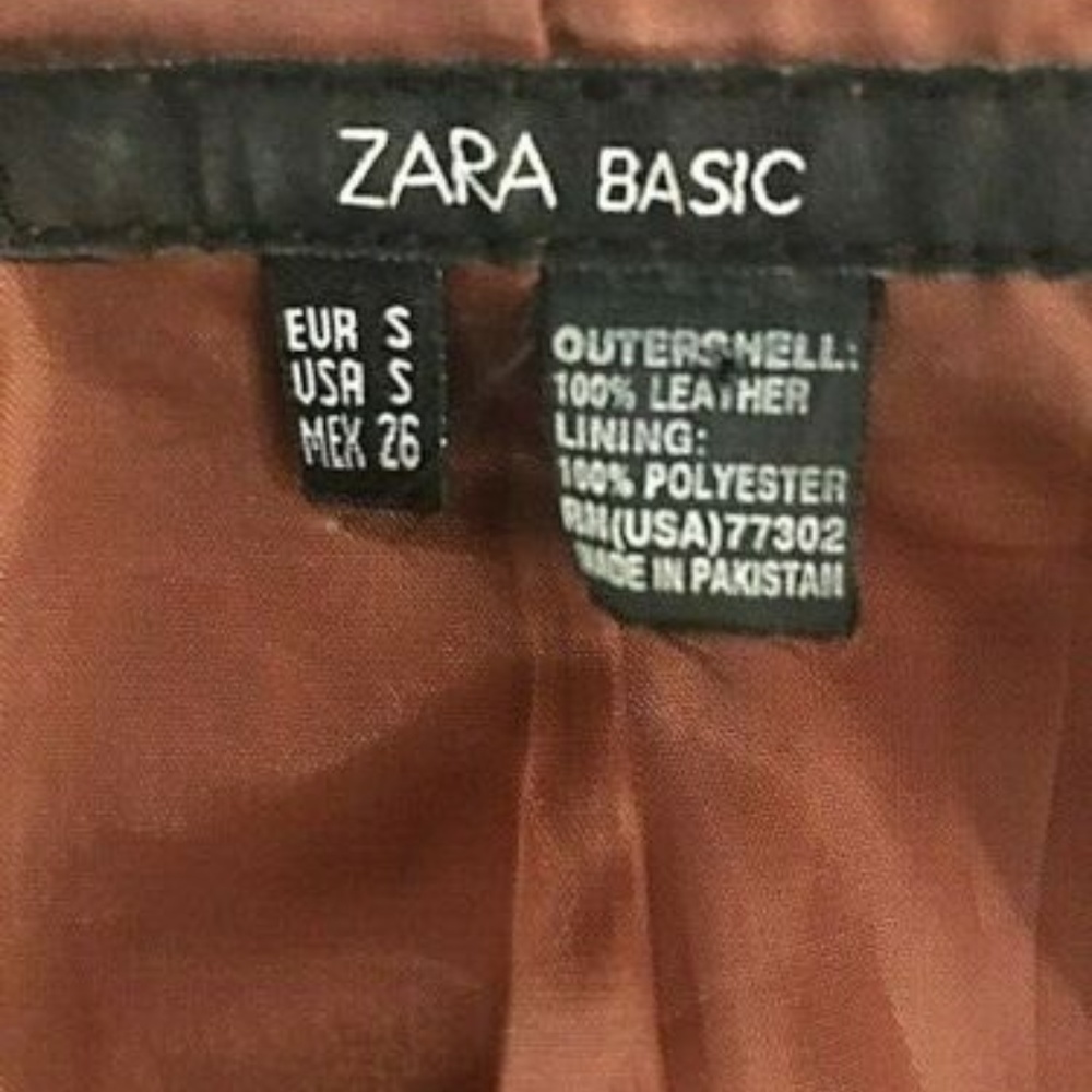 Zara Basic 100% Leather Jacket - image 5